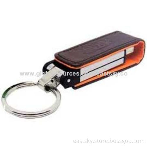 Custom Leather USB Flash Drive, Warranty Free for 2 Years, Leather Material, Comes in Red, Green